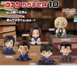 BANDAI Chijimase Tai 10 Detective Conan Complete Set Figure Capsule Toy JAPAN