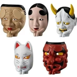 BANDAI Machibouke In the case of Noh masks Set of 5 Types Figure Capsule Toy