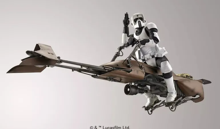 BANDAI Star Wars Return of the Jedi Scout Trooper & Speeder Bike Model Kit JAPAN