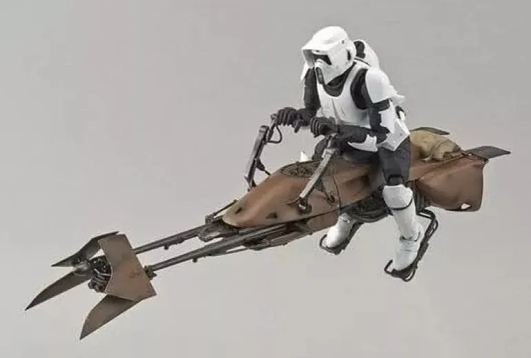 BANDAI Star Wars Return of the Jedi Scout Trooper & Speeder Bike Model Kit JAPAN