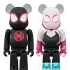BE@RBRICK SPIDER-MAN Miles Morales & SPIDER-GWEN 2PCS Set Action Figure JAPAN