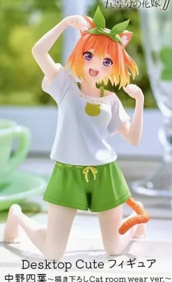 Desktop Cute The Quintessential Quintuplets Yotsuba Nakano Cat Room Wear Figure