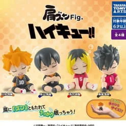 Katazun Fig. Haikyuu All 4 Type Set Figure Capsule Toy JAPAN OFFICIAL