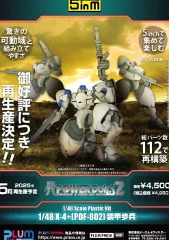 Plum 5inch Mechanism POWERDoLLS2 X-4+PDF-802 Armored Infantry 1/48 Model Kit