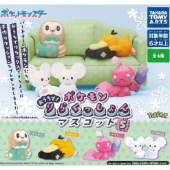 Pokemon at Home! Relaxation Mascot Part 5 Complete set Capsule Toy JAPAN