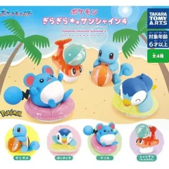 Pokemon Glittering Sunshine 4 Complete Set Figure Capsule Toy JAPAN OFFICIAL