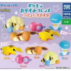 Pokemon Oyasumi Friends Sleep Together Complete Set Figure Capsule Toy JAPAN
