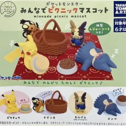 Pokemon Palm Moment Pokemon Picnic Mascot All 4 Type SET Capsule Toy ZA-755