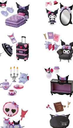 Re-Ment Sanrio Kuromi's Gothic Room Full Set 8 BOX Figure JAPAN OFFICIAL