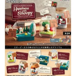 Re-Ment SNOOPY & FRIENDS Terrarium Happiness with Snoopy Full Set of 6 Figure