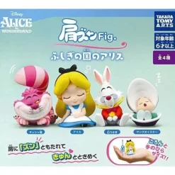 Shoulder Zun Fig. Disney Alice in Wonderland Set of 4 Capsule Toy Figure JAPAN