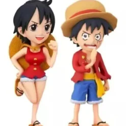 Weekly Jump One Piece World Collectable Figure Left Hand & Lady Salad Luffy